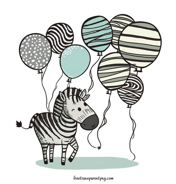 Free Animals Zebra Zebra Balloons For Zebra Clipart Transparent Background