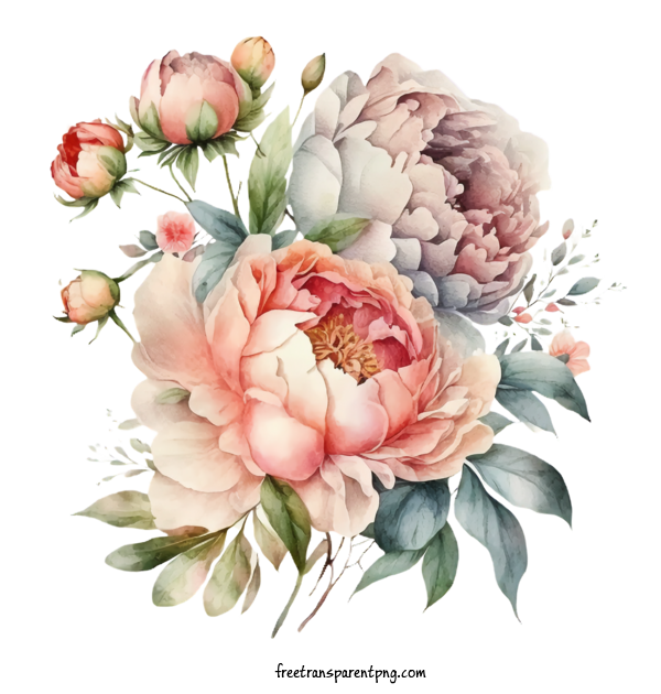 Free Flowers Peony Floral Pink For Peony Clipart Transparent Background