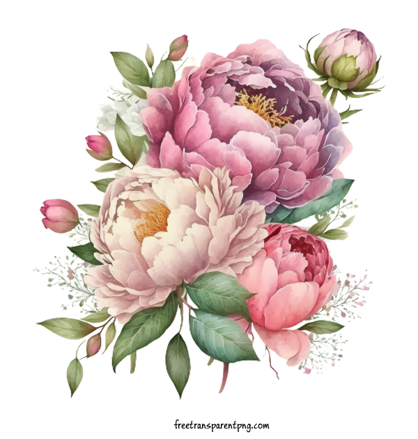 Free Flowers Peony Peony Watercolor For Peony Clipart Transparent Background