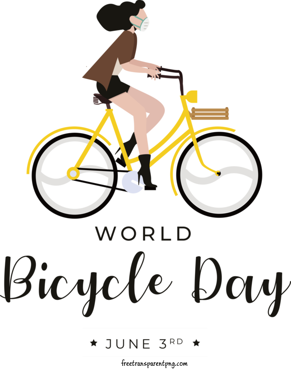 Free Holidays World Bicycle Day World Bike Day World Bicycle Day For World Bicycle Day Clipart Transparent Background