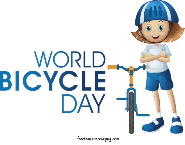 Free Holidays World Bicycle Day World Bike Day Bicycle For World Bicycle Day Clipart Transparent Background