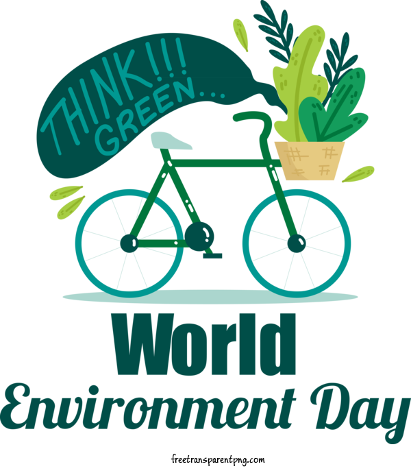 Free Holidays World Environment Day Eco Day Bike For World Environment Day Clipart Transparent Background