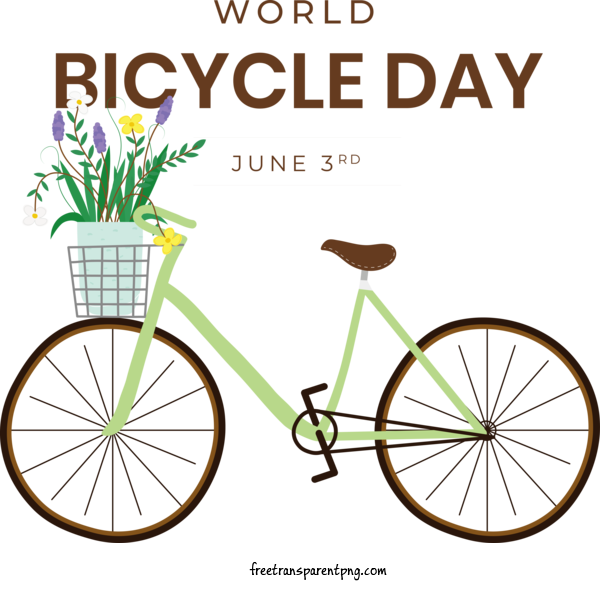 Free Holidays World Bicycle Day World Bike Day Bike For World Bicycle Day Clipart Transparent Background