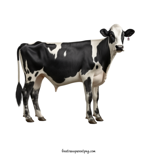 Free Animals Cow Farm Cow Black And White For Cow Clipart Transparent Background