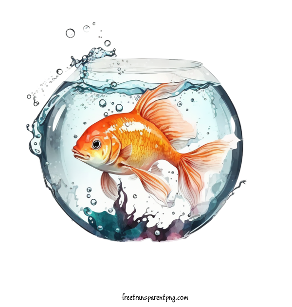 Free Animals Fish Goldfish Cartoon Fish For Fish Clipart Transparent Background