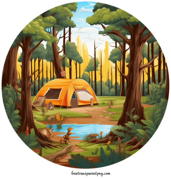 Free Activities Camping Camping Tent For Camping Clipart Transparent Background