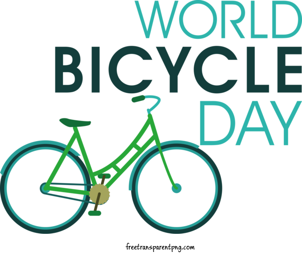 Free Holidays World Bicycle Day World Bike Day Bicycle For World Bicycle Day Clipart Transparent Background