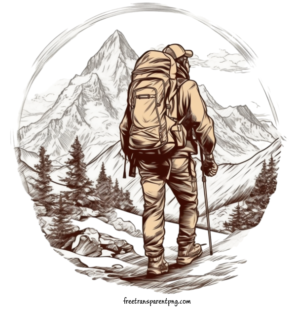 Free Activities  Hiking Hiker Mountain For Hiking Clipart Transparent Background
