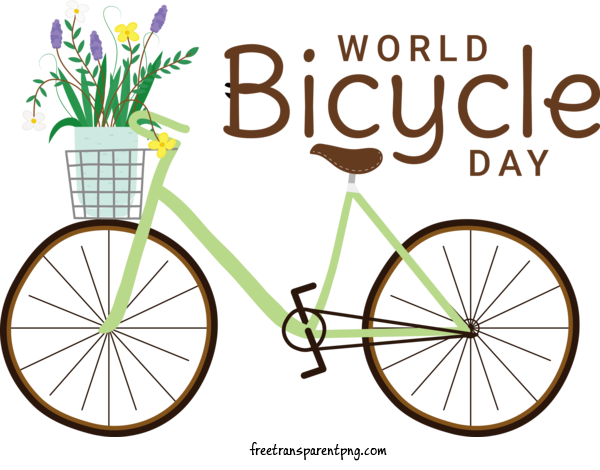 Free Holidays World Bicycle Day World Bike Day World Bike Day For World Bicycle Day Clipart Transparent Background
