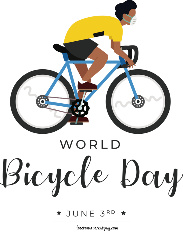 Free Holidays World Bicycle Day World Bike Day World Bicycle Day For World Bicycle Day Clipart Transparent Background
