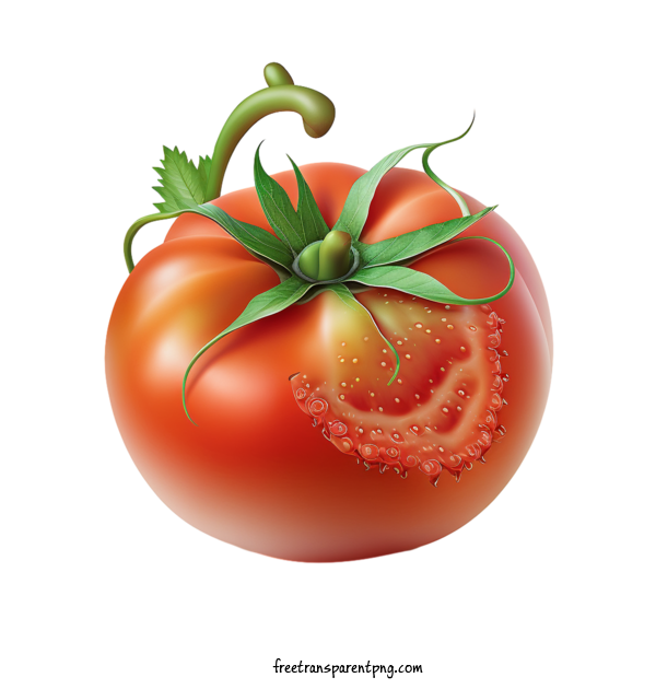 Free Food 3D Tomato Tomato Ripe For Fruit Clipart Transparent Background