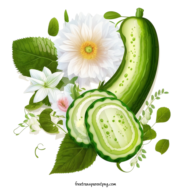 Free Food Cucumber Cucumber Green For Vegetable Clipart Transparent Background