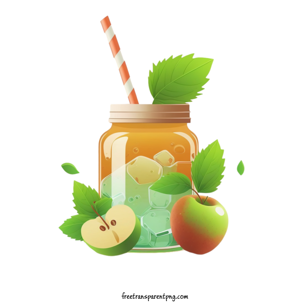 Free Drink Apple Juice For Juice Clipart Transparent Background