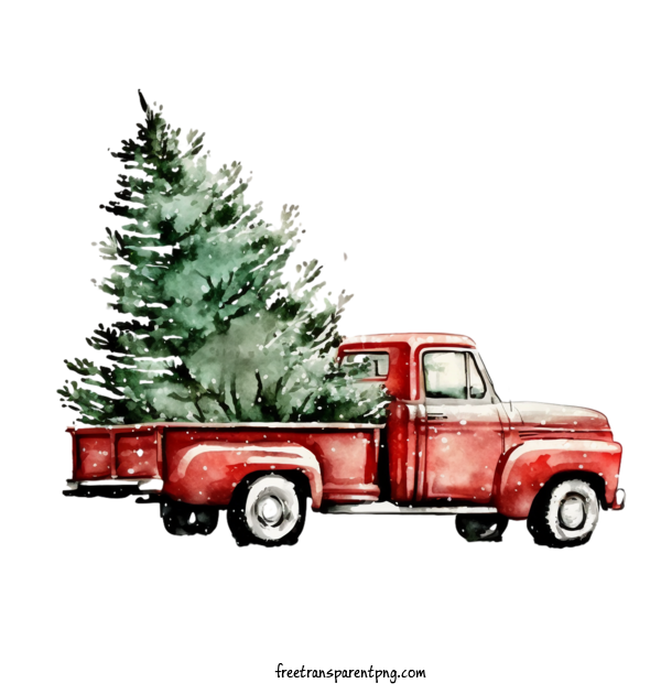 Free Transportation Truck Truck Christmas Tree For Truck Clipart Transparent Background