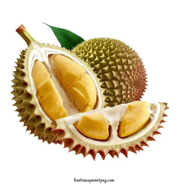 Free Food Durian 3D Durian Ripe For Fruit Clipart Transparent Background