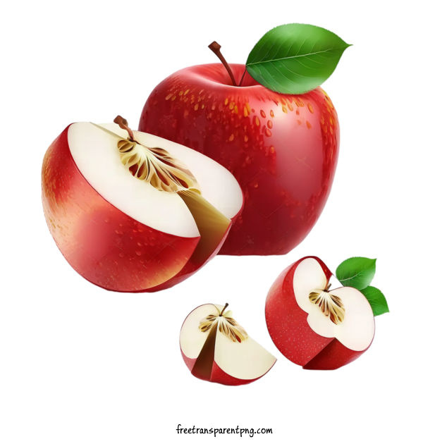 Free Food Apple Apples Red For Fruit Clipart Transparent Background