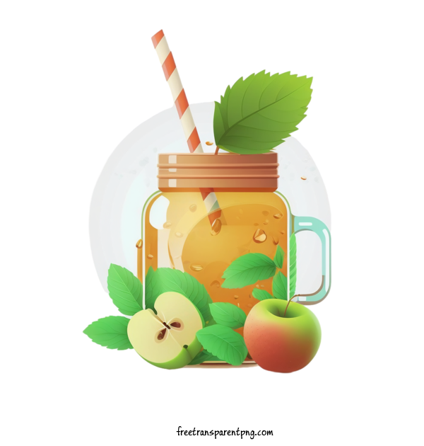 Free Drink Apple Juice Mason Jar Apple Cider For Juice Clipart Transparent Background