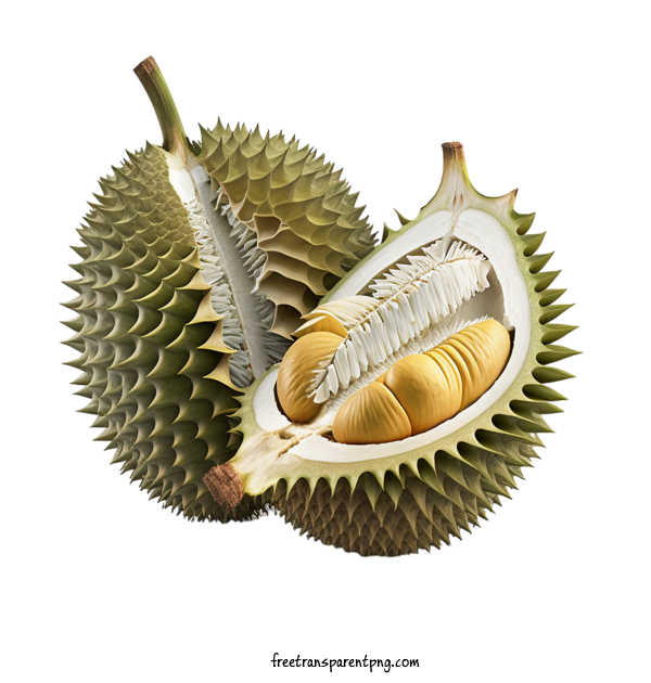 Free Food Durian 3D Durian Fresh Fruit For Fruit Clipart Transparent Background