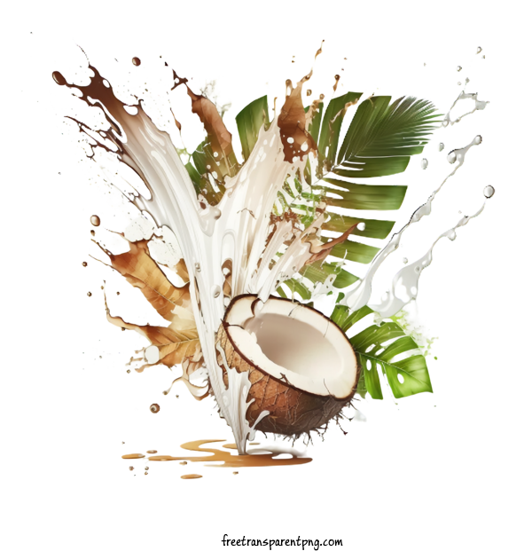 Free Food Coconut Coconut Milk For Fruit Clipart Transparent Background