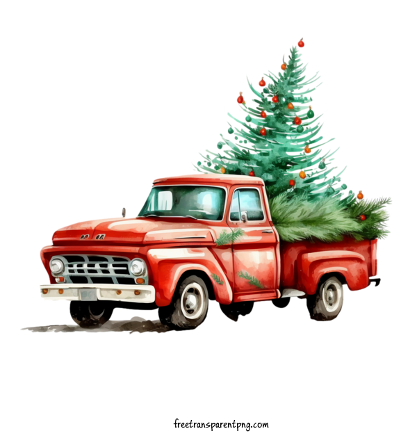 Free Transportation Truck Truck Christmas For Truck Clipart Transparent Background