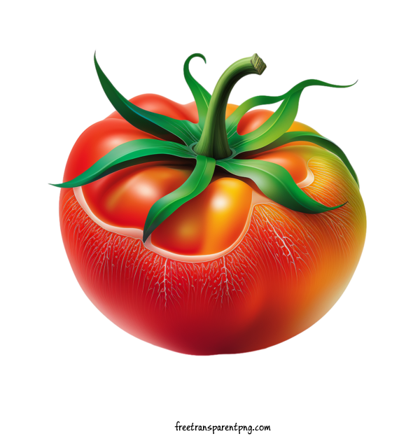 Free Food 3D Tomato Tomato Ripe For Fruit Clipart Transparent Background
