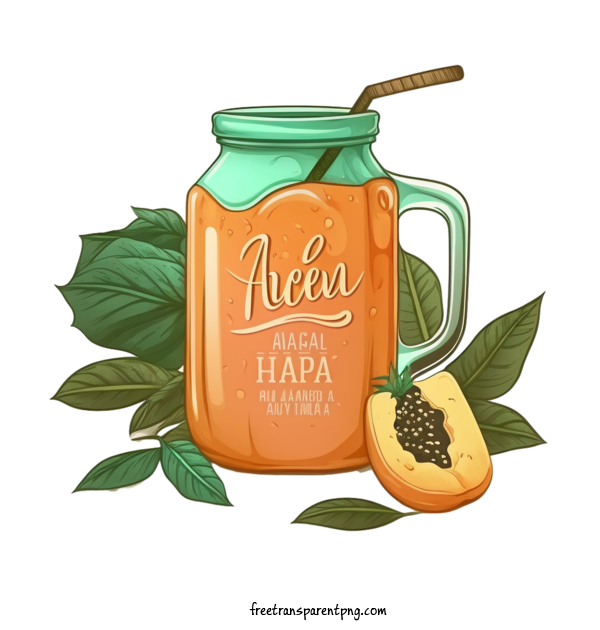 Free Drink Papaya Juice Nectar Juice For Juice Clipart Transparent Background