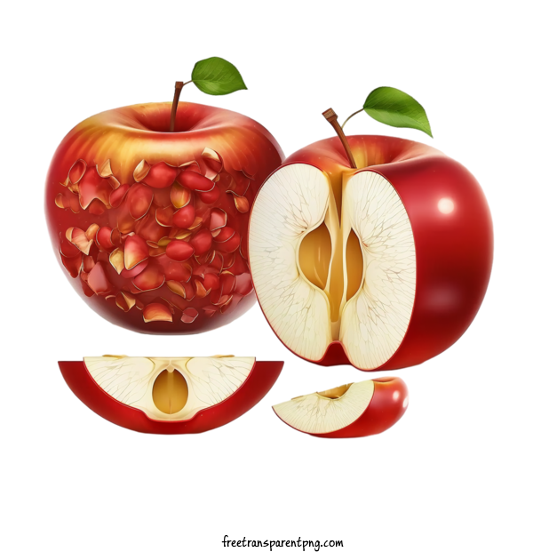 Free Food Apple Apple Slice For Fruit Clipart Transparent Background