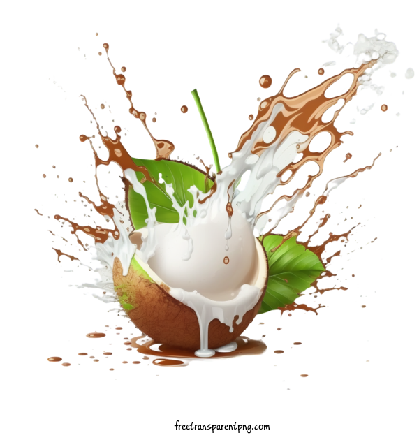 Free Food Coconut Coconut Milk For Fruit Clipart Transparent Background