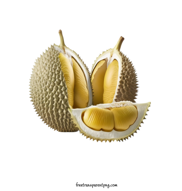 Free Food Durian 3D Durian Ripe For Fruit Clipart Transparent Background