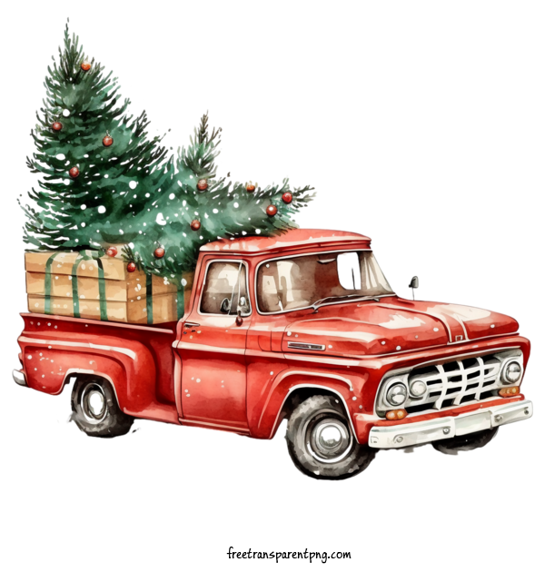 Free Transportation Truck Red Truck For Truck Clipart Transparent Background