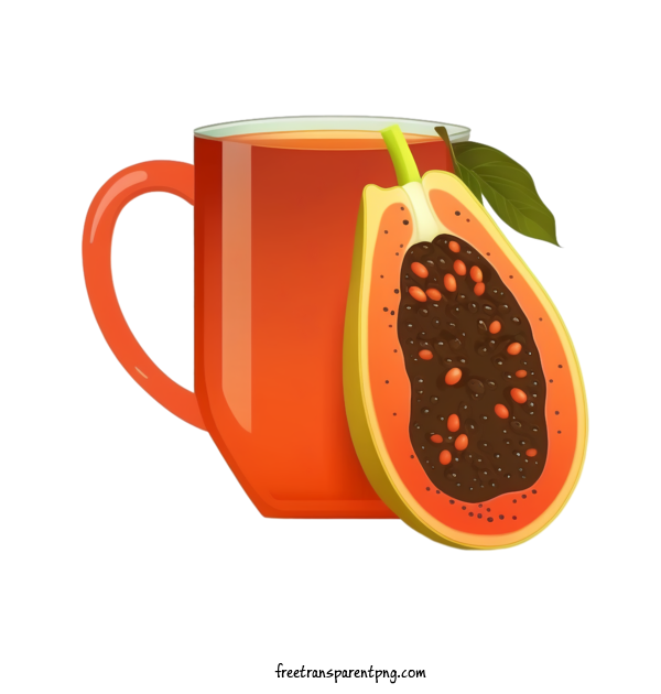 Free Drink Papaya Juice Orange Peel For Juice Clipart Transparent Background