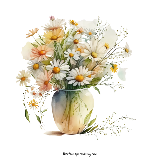 Free Flowers Daisy Glass Jar Flowers For Daisy Clipart Transparent Background