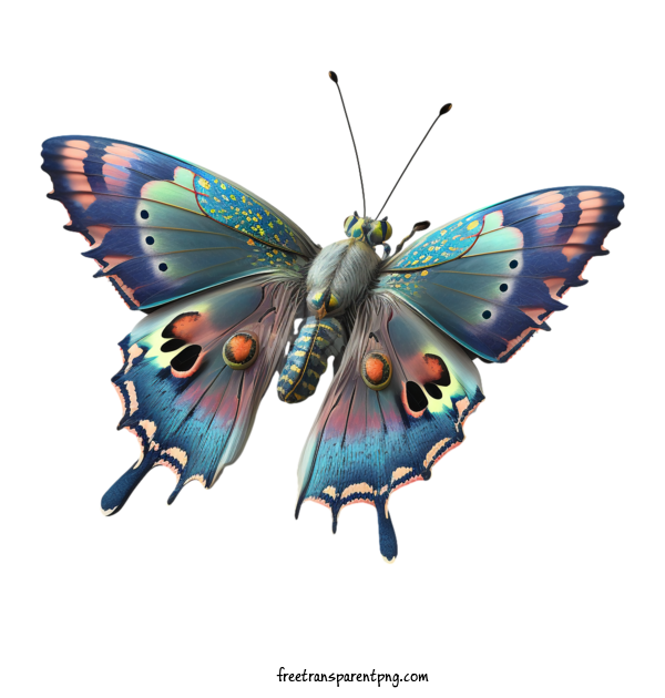 Free Animals Butterfly Blue Butterfly For Butterfly Clipart Transparent Background