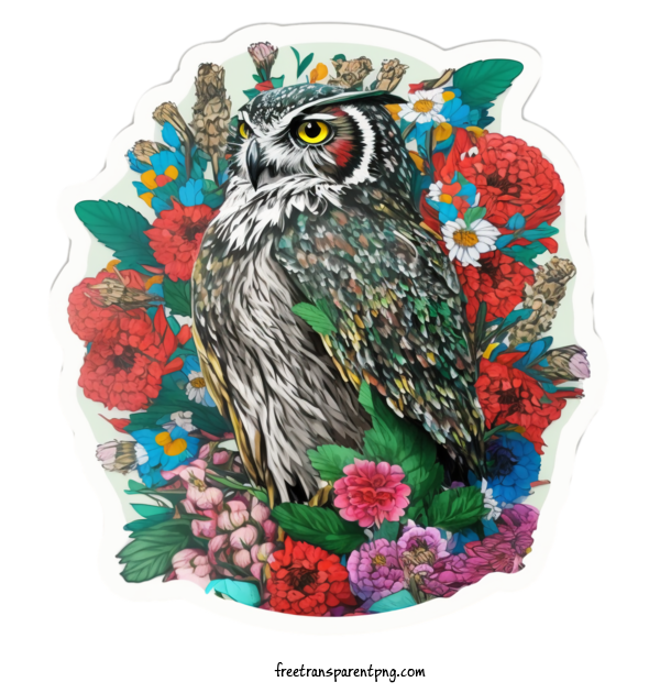 Free Animals Owl Owl Floral For Owl Clipart Transparent Background