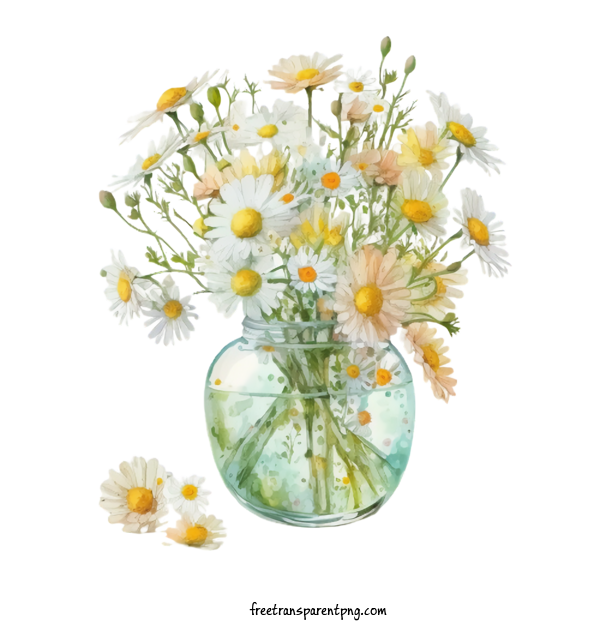 Free Flowers Daisy Glass Jar Daisy For Daisy Clipart Transparent Background