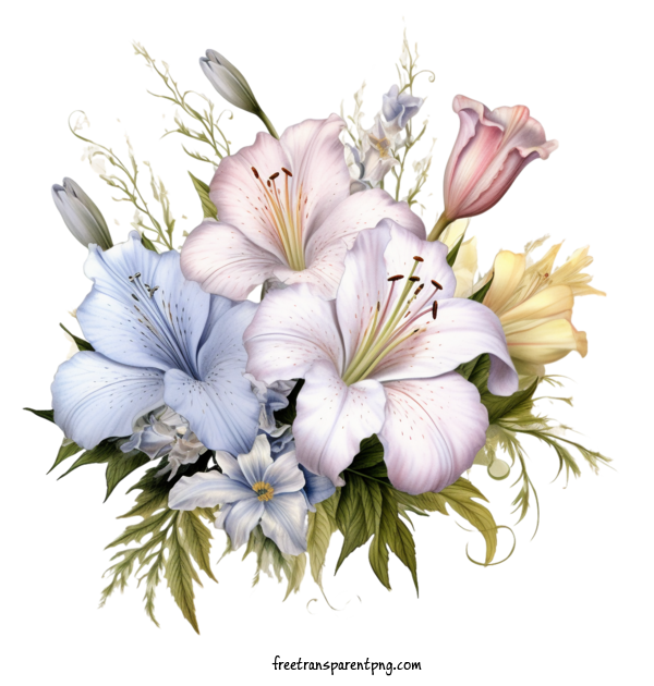Free Flowers Lily Bouquet Lilies For Lily Clipart Transparent Background