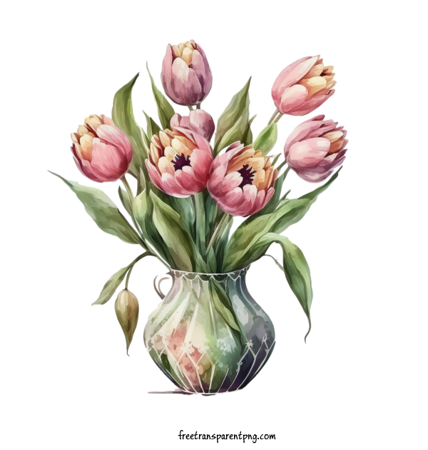 Free Flowers Tulip Tulips Watercolor For Tulip Clipart Transparent Background