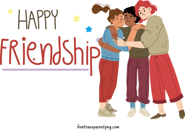 Free Holidays Friendship Day Happy Friendship For Friendship Day Clipart Transparent Background