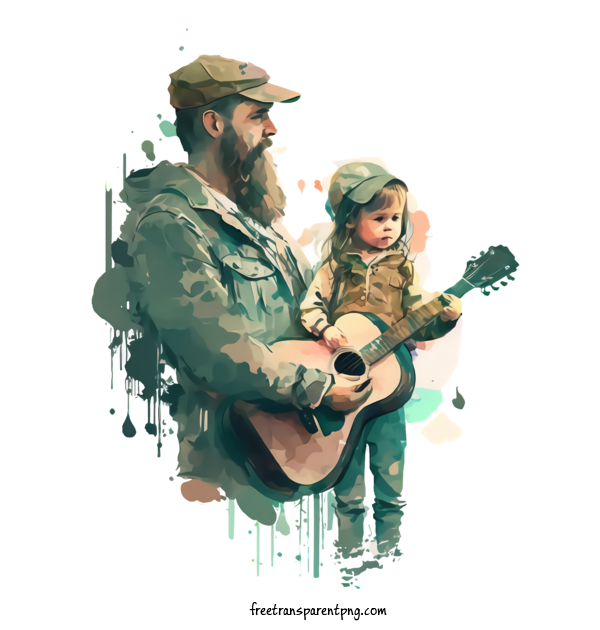 Free Holidays Fathers Day Musician Guitar Player For Fathers Day Clipart Transparent Background