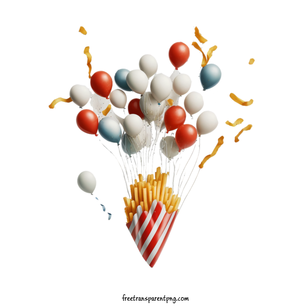 Free Holidays French Fry Day French Fries Balloons For French Fry Day Clipart Transparent Background