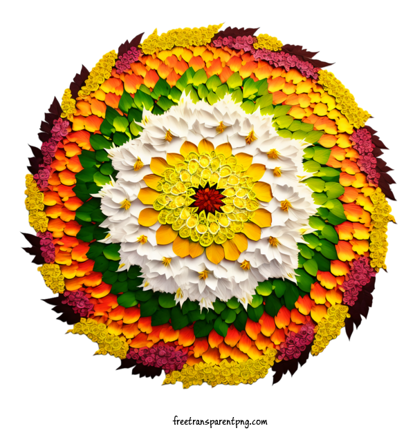 Free Holidays Onam Colorful Intricate For Onam Clipart Transparent Background