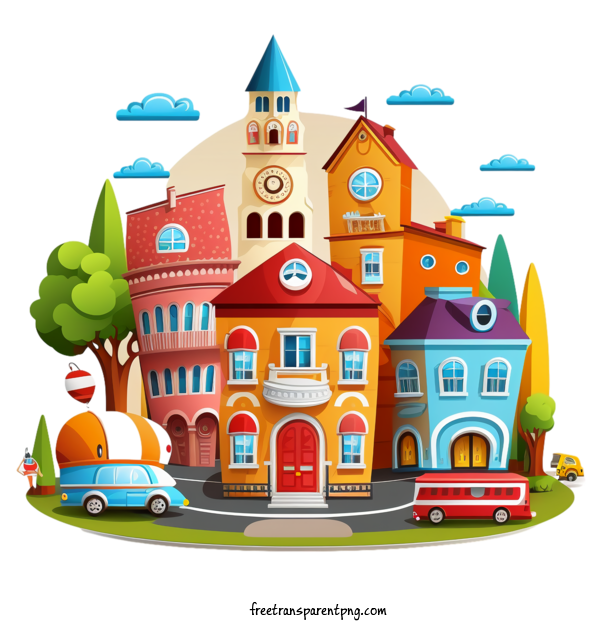 Free Holidays World Town Planning Day City Building For World Town Planning Day Clipart Transparent Background