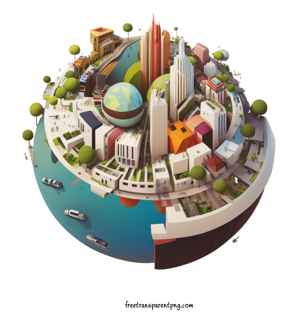Free Holidays World Town Planning Day City Buildings For World Town Planning Day Clipart Transparent Background