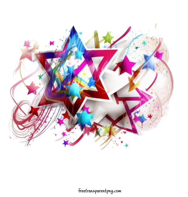Free Holidays Hanukkah Star Colorful For Hanukkah Clipart Transparent Background