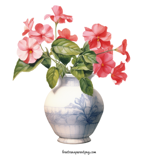 Free Flowers Impatiens Flower Flower Vase For Impatiens Flower Clipart Transparent Background