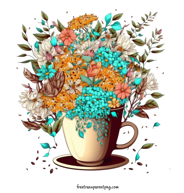 Free Drink Coffee Coffee Flowers For Coffee Clipart Transparent Background