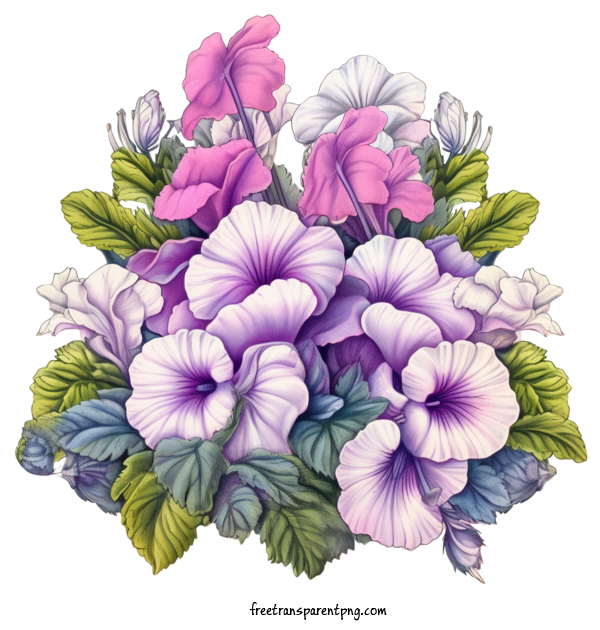 Free Flowers Petunia Flower Pink Flowers Purple Flowers For Petunia Flower Clipart Transparent Background