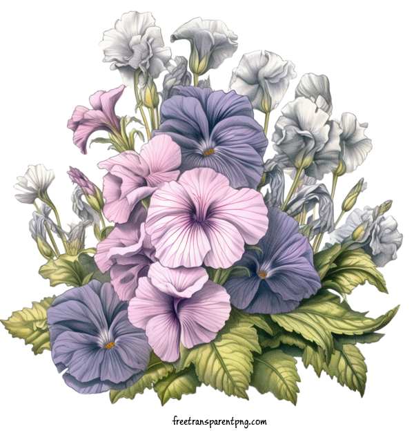 Free Flowers Petunia Flower Pansies Flowers For Petunia Flower Clipart Transparent Background