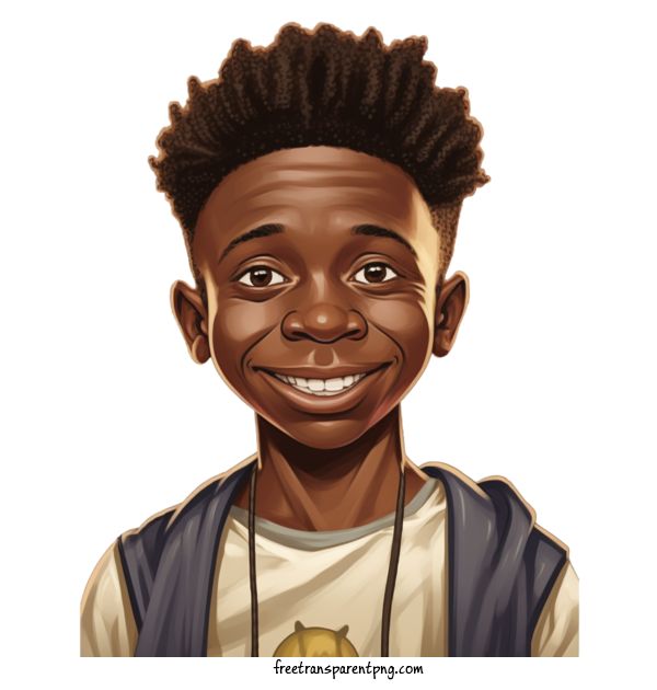Free People Boy African American Smiling For Boy Clipart Transparent Background