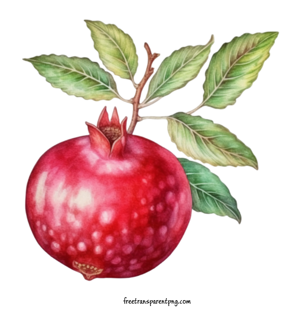 Free Fruit Pomegranate Apple Red For Pomegranate Clipart Transparent Background